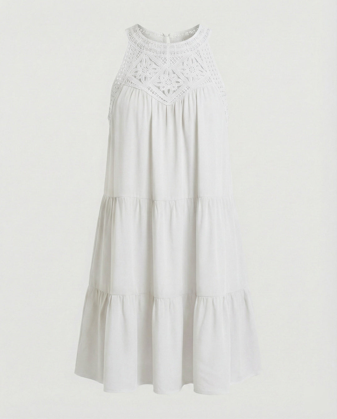 Damen Sommerkleid mit Spitze Freizeitkleid