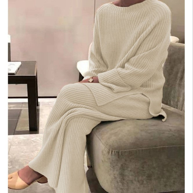 Damen Strickanzug mit weichem Rippenmuster und weitem Schnitt Drune