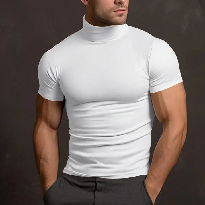Herren Langarm-Turtleneck-Shirt aus atmungsaktivem Stretchmaterial Drune