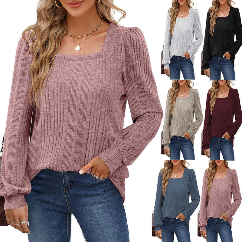 Damen modischer Strickpullover mit strukturiertem Rippenmuster und weitem Schnitt Drune