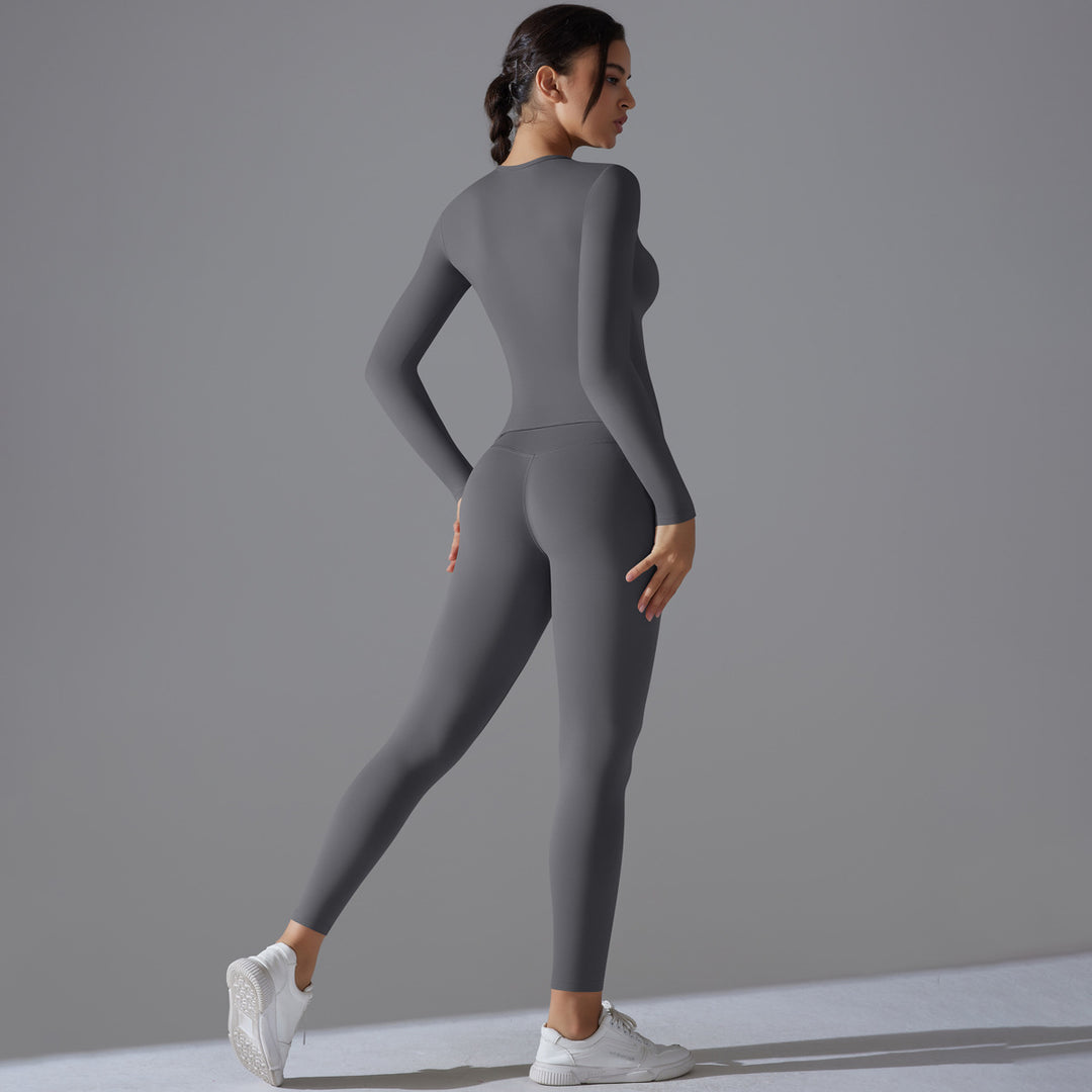 Damen Sport-Set mit langem Ärmel und Leggings Drune