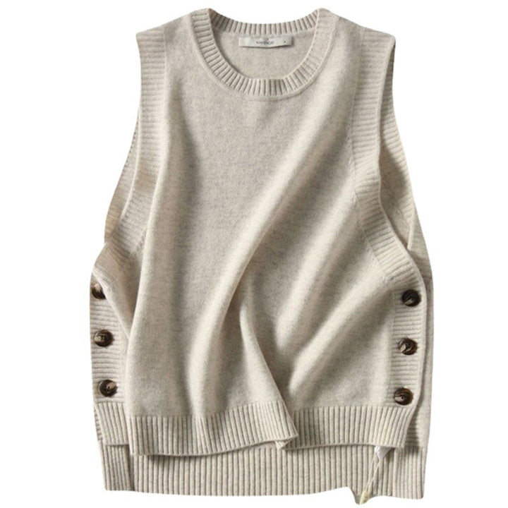 Damen Elegante Strickweste mit Knopfdetails und zeitlosem Design Drune