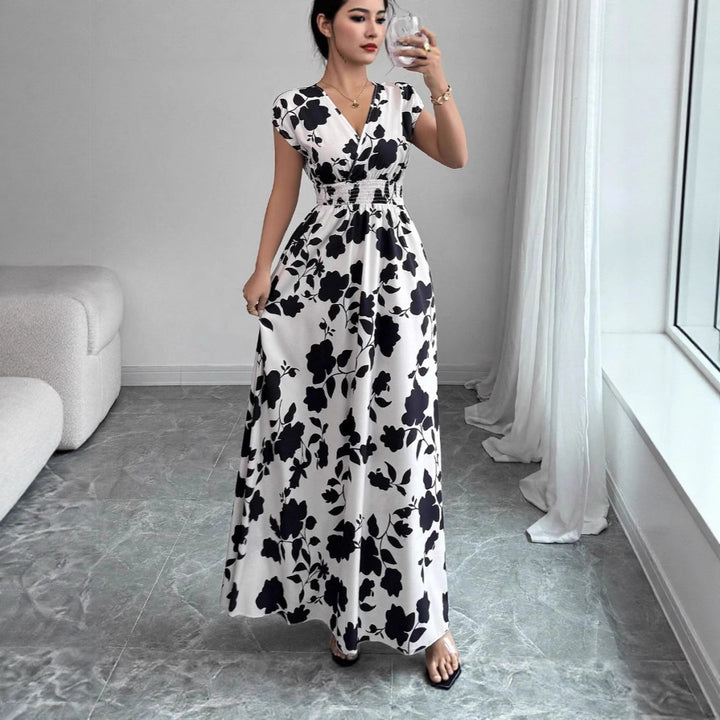 Damen Maxikleid mit floralem Muster Drune