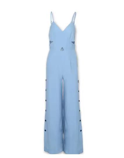 Damen Eleganter Jumpsuit mit Kreuz-Ausschnitt und weitem Bein Drune