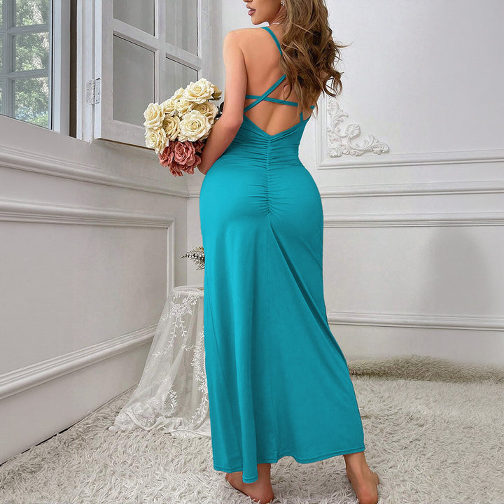 Damen Strickkleid mit schmalen Trägern und figurbetonender Silhouette Drune