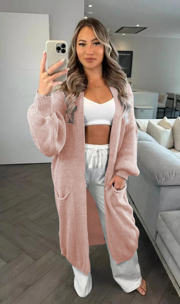 Damen Grobstrickcardigan im lässigen Oversized-Stil mit praktischen Taschen Drune