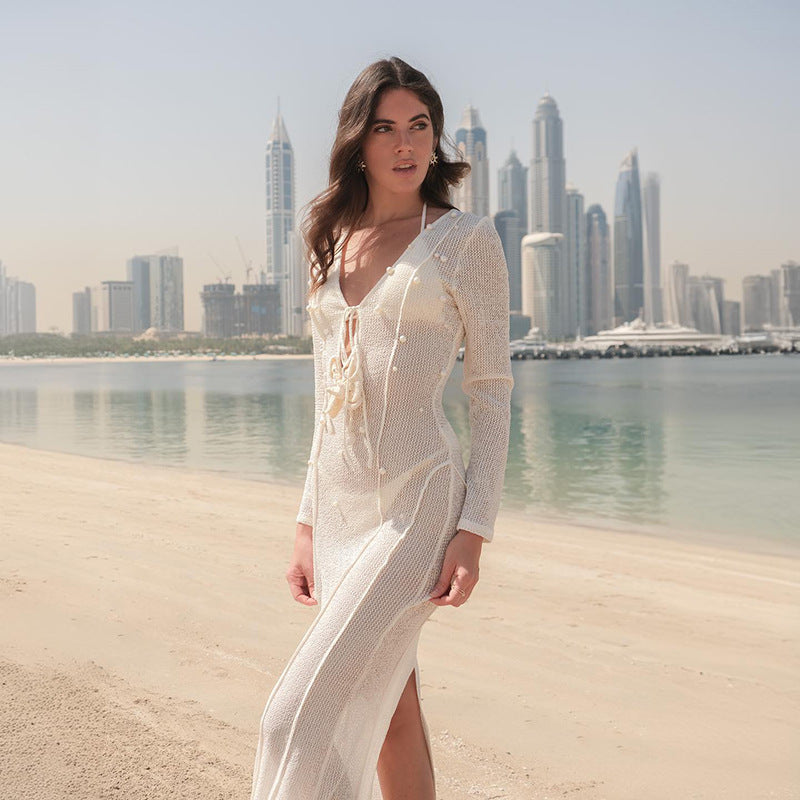 Damen luftiger und eleganter Strandüberwurf Drune