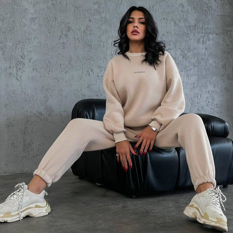 Damen sportliches Sweatset mit lockerem Schnitt Drune