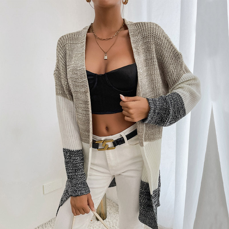 Damen Strickjacke mit modischem Farbverlauf und lässigem Schnitt Drune