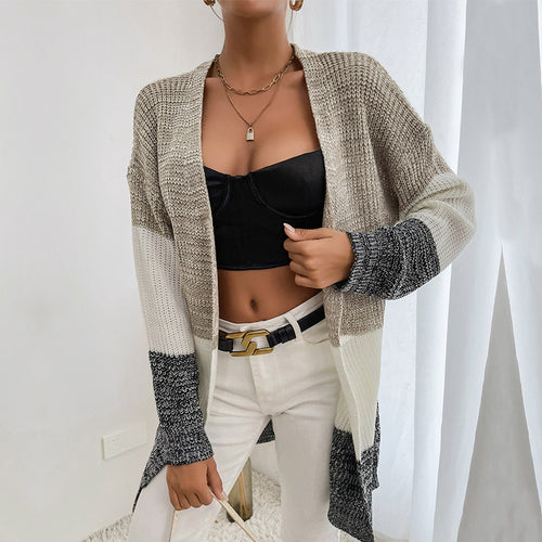 Damen Strickjacke mit modischem Farbverlauf und lässigem Schnitt Drune