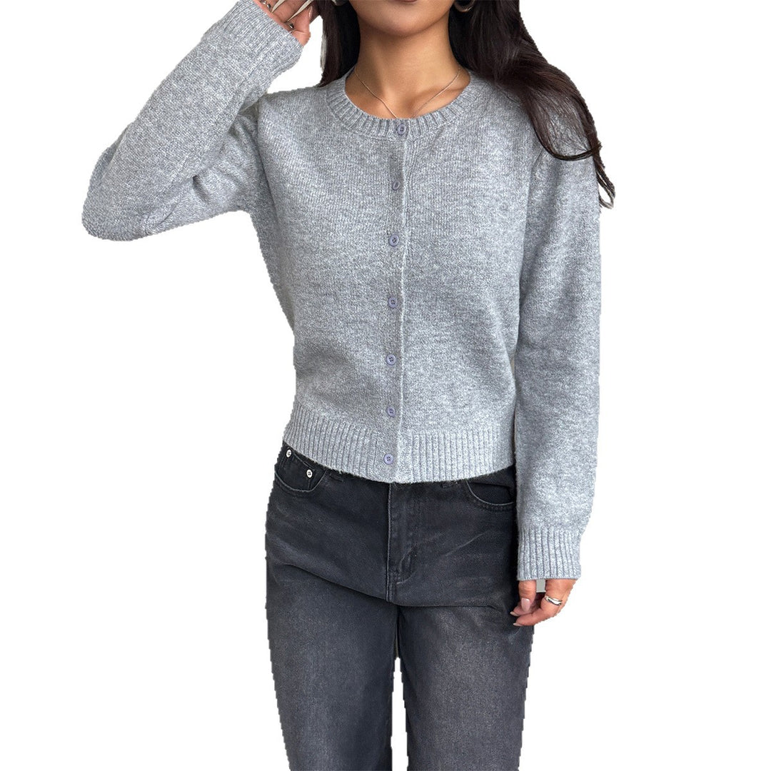 Damen kuscheliger Strickcardigan mit durchgehender Knopfleiste und feiner Rippstruktur Drune