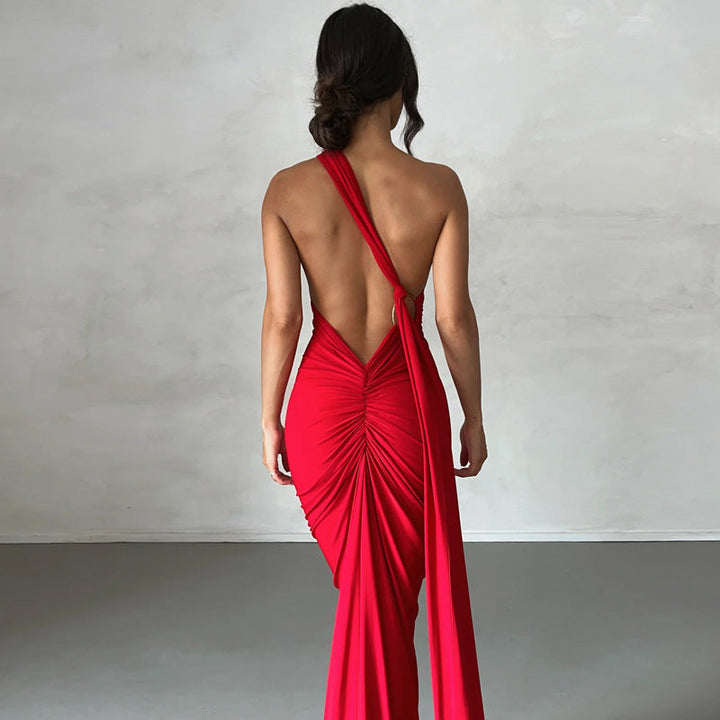 Drune | Sexy Rückenfrei Slim Fit Ärmellos Elegante Abendkleid