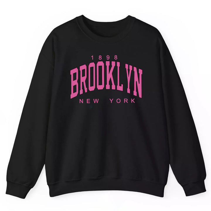 Damen Sweatshirt mit lässigem Brooklyn-Print und komfortablem Schnitt Drune