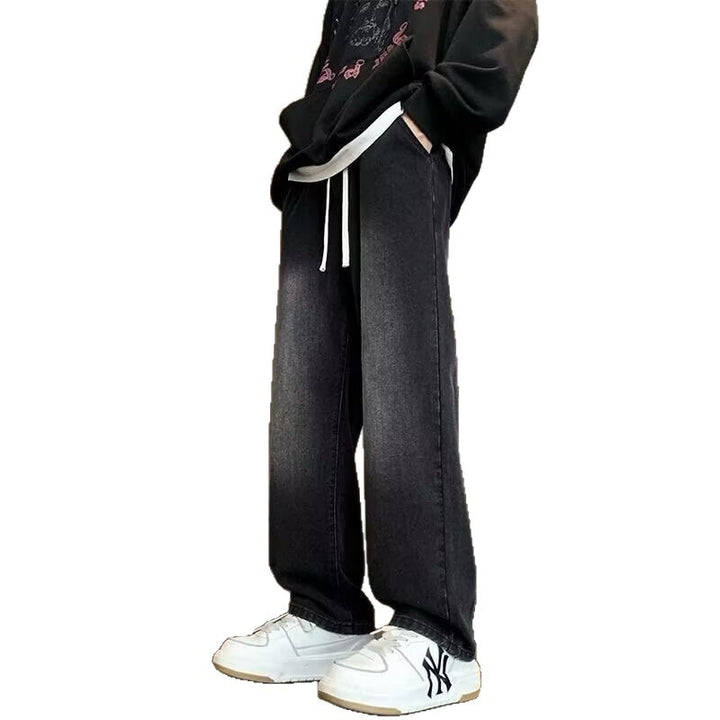 Herren lässige Weite Denim-Hose mit modernem Schnitt Drune