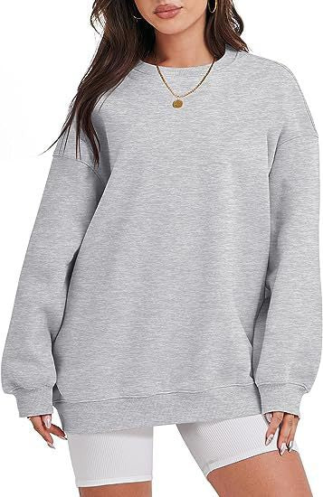 Damen nan extraweites Oversize-Sweatshirt mit überschnittener Schulter und angerautem Innenfutter Drune