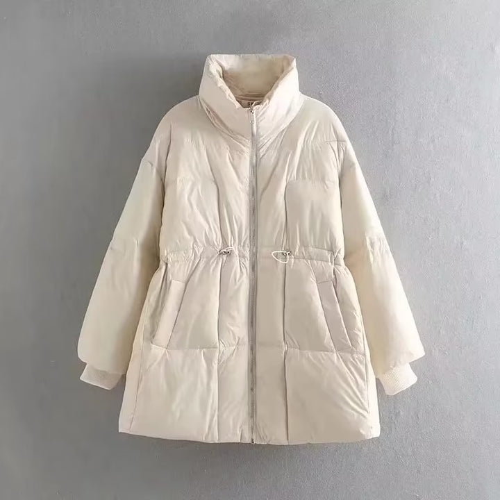 Damen gesteppte Übergangsjacke mit hohem Kragen und praktischen Seitentaschen Drune