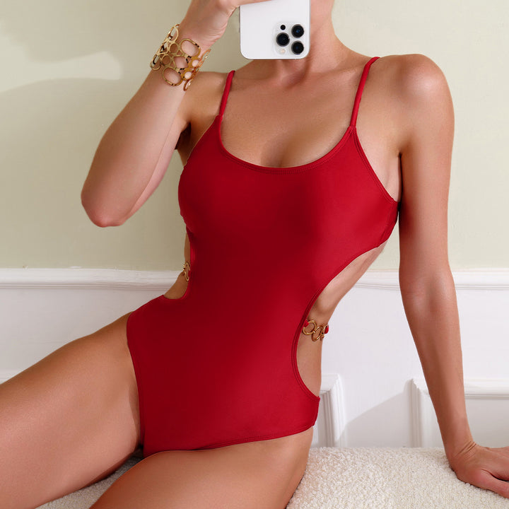 Damen Einteiler Badeanzug mit elegantem Cut-Out-Design Drune