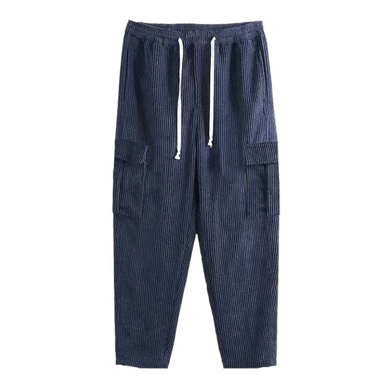 Herren Cargohose aus komfortablem Waffelmaterial mit verstellbarem Bund Drune