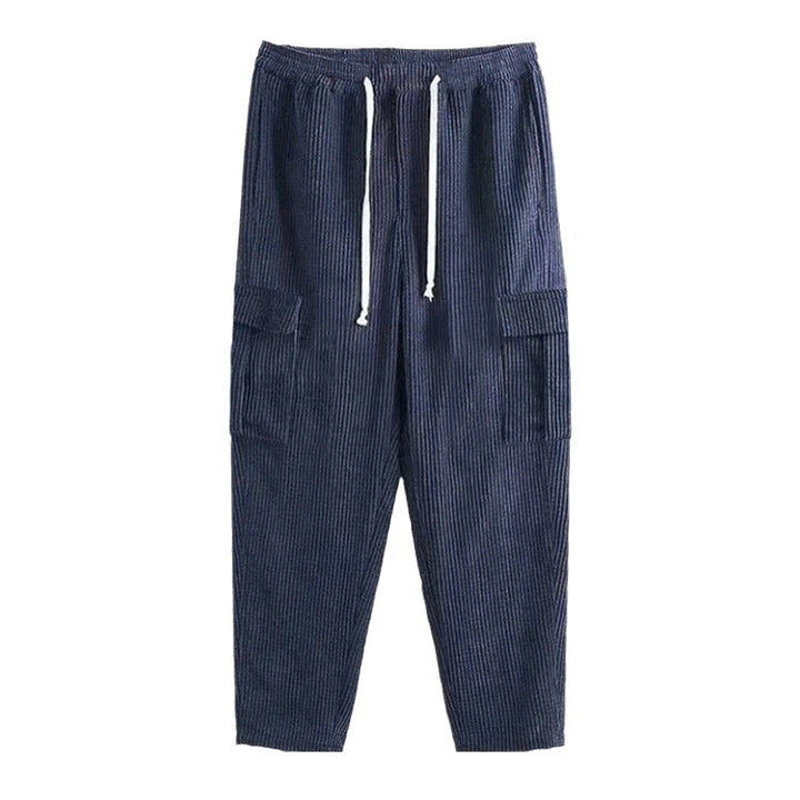Herren Cargohose aus komfortablem Waffelmaterial mit verstellbarem Bund Drune