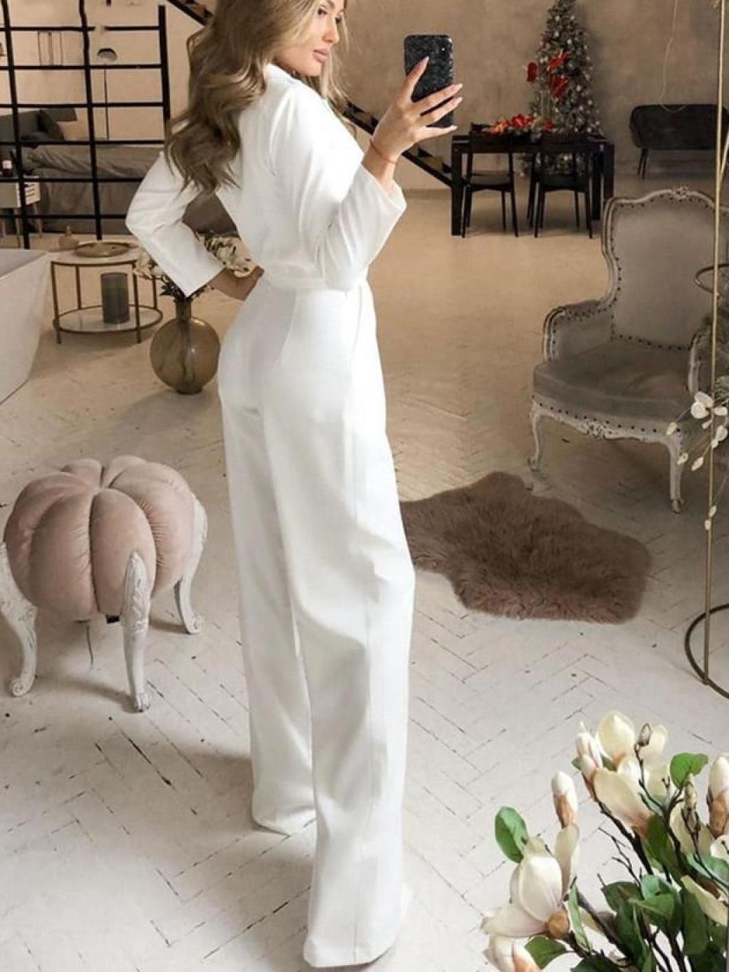 Drune Langärmeliger Jumpsuit mit schmaler Passform für Frauen