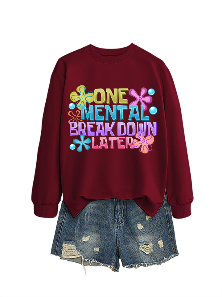 Damen Sweatshirt mit kreativem Aufdruck Drune