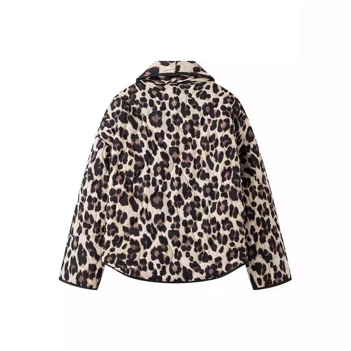 Damen Steppjacke im eleganten Leopardenmuster Drune