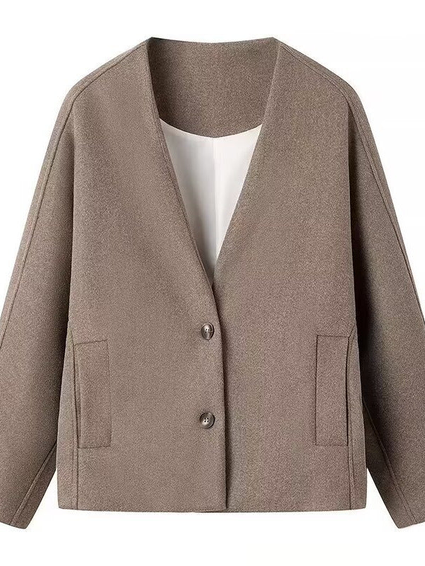 Damen Moderne Blazerjacke mit schickem Schnitt und Taschen Drune