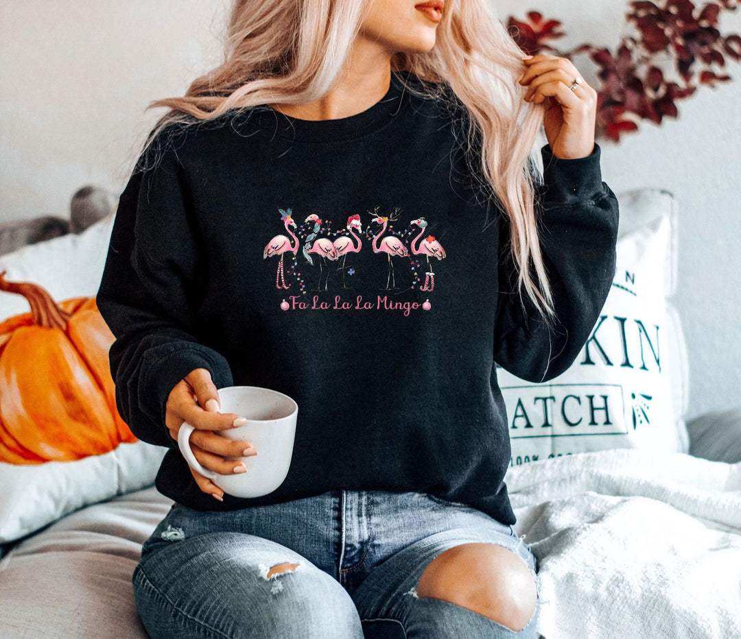 Damen Sweatshirt mit originellem Flamingo-Motiv und lässigem Schnitt Drune