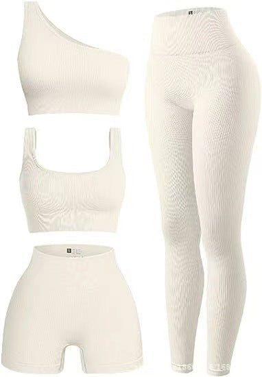 Damen Sportliches 3-teiliges Set mit trendigen Oberteilen und Leggings Drune