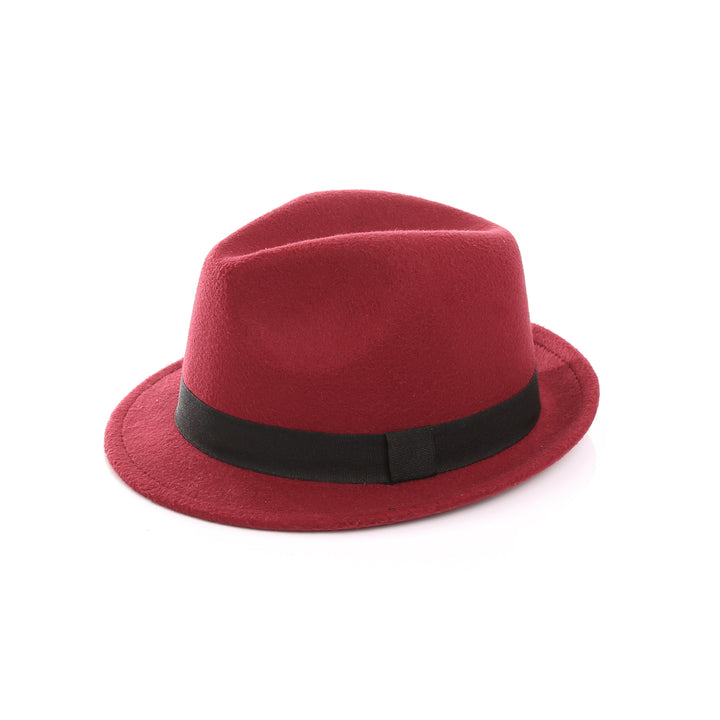 Damen Fedora-Hut aus hochwertigem Wollmix mit stilvollem Band Drune