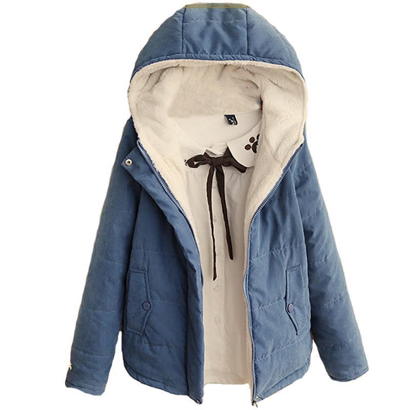 Damen gesteppte Kapuzenjacke mit kuscheligem Futter und praktischen Taschen Drune