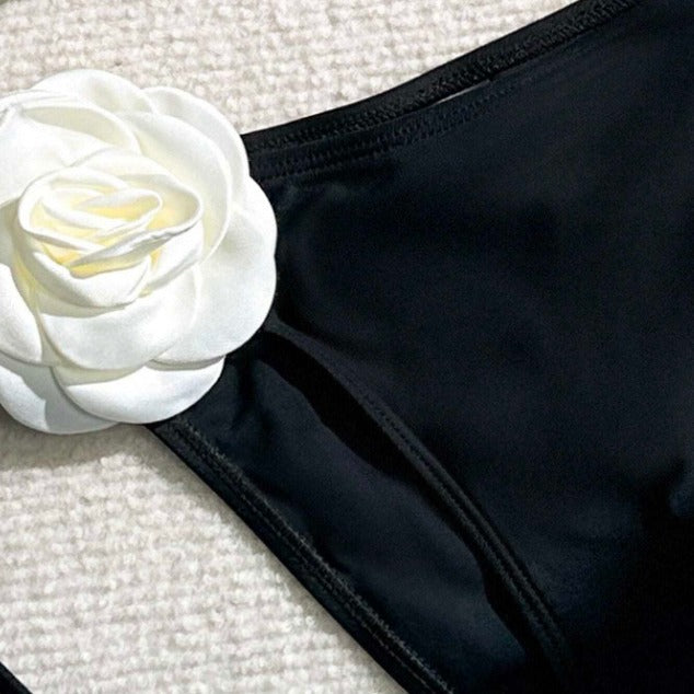 Damen Triangel-Bikini mit Blumenapplikation Drune