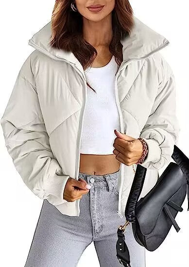 Damen Wärmeisolierte Steppjacke mit hohem Kragen und elastischen Bündchen Drune