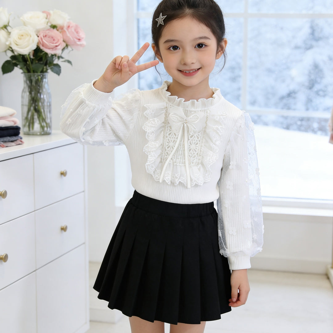 Mädchen Festliche Bluse Drune