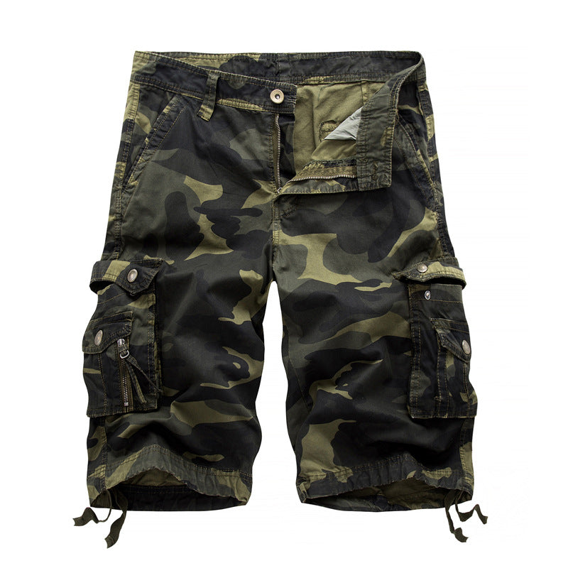 Herren Cargo-Shorts mit Utility-Taschen und verstellbarem Bund Drune