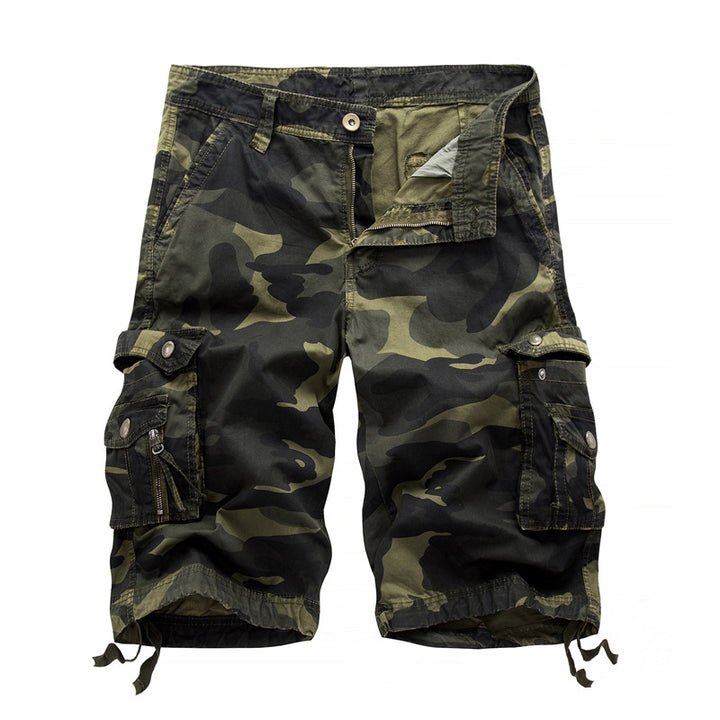 Herren Cargo-Shorts mit Utility-Taschen und verstellbarem Bund Drune