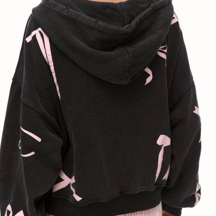 Damen Oversized Kapuzenjacke mit auffälligen Bänder-Design Drune