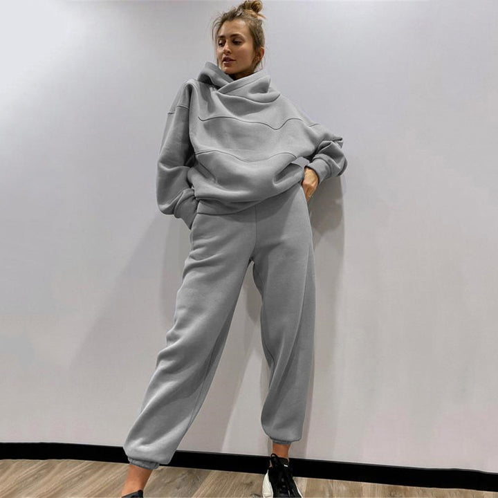 Damen lässiger Hoodie und Jogginghose mit weitem Schnitt Drune