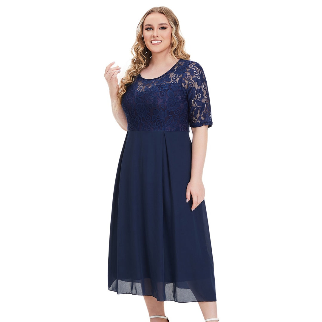 Drune | Damen Kleid "Liv" | Chiffon | Regular Fit, Leichter Stretch | Maxilänge