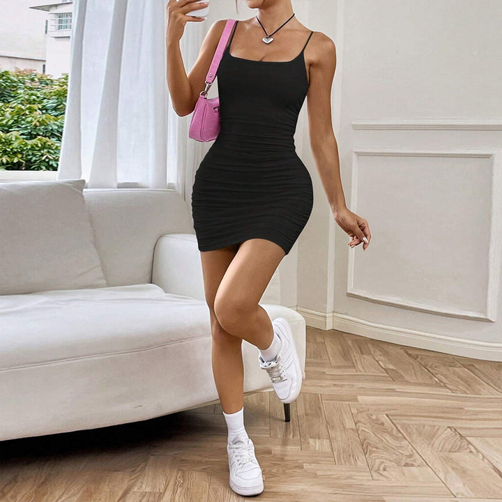 Damen Minikleid mit individuell gerafftem Design und sportlichem Chic Drune