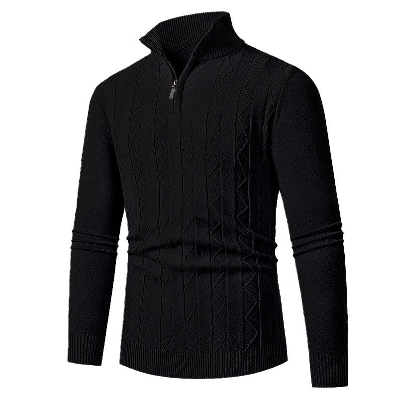 Herren eleganter Rollkragenpullover mit Strukturdesign Drune