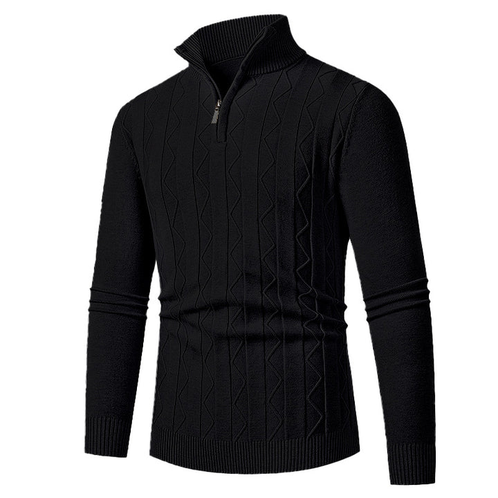 Herren eleganter Rollkragenpullover mit Strukturdesign Drune
