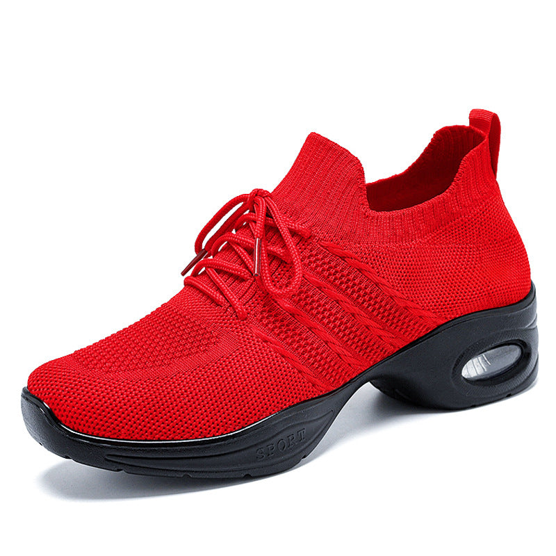 Damen nan avantgardistischer Strick-Plateau-Sneaker mit gepolsterter Air-Unit, sockenähnlichem Einstieg und ergonomischem Memory-Fußbett Drune