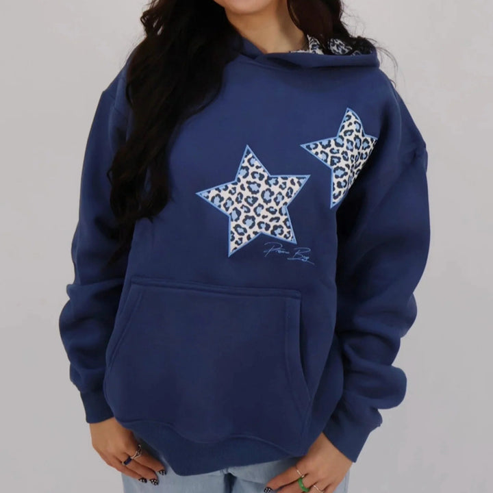 Damen Kapuzenpullover mit kreativem Tiermuster Drune