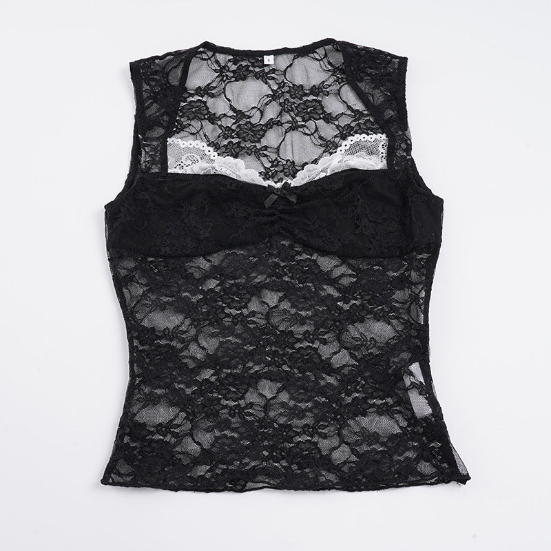Damen Spitzen-Tanktop mit elegantem Design und verführerischen Details Drune