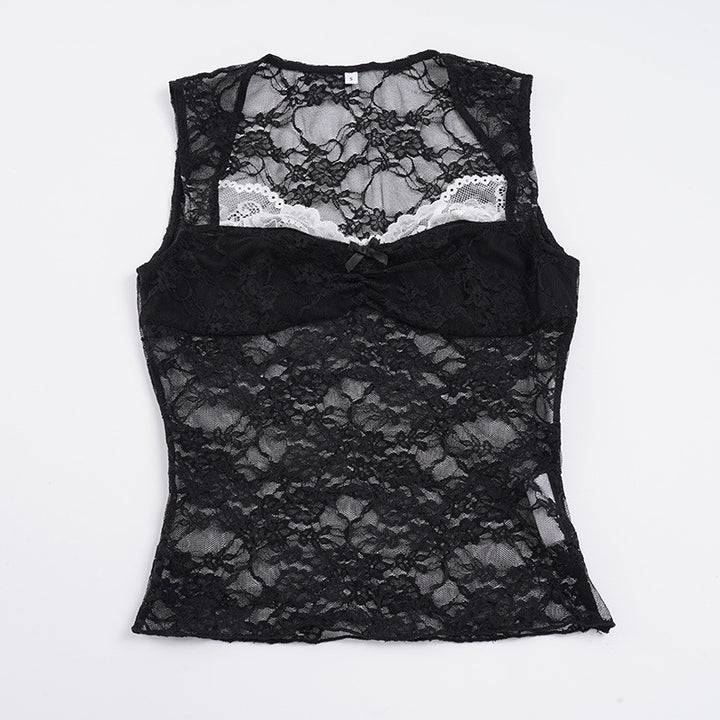 Damen Spitzen-Tanktop mit elegantem Design und verführerischen Details Drune