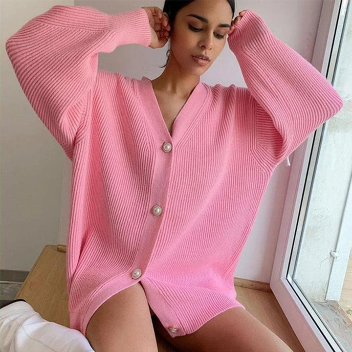 Damen gemütlicher Oversize-Kardie Drune