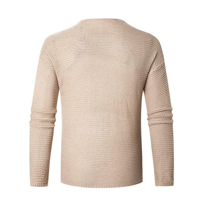 Herren modisches V-Ausschnitt-Strickpullover aus atmungsaktivem Material Drune