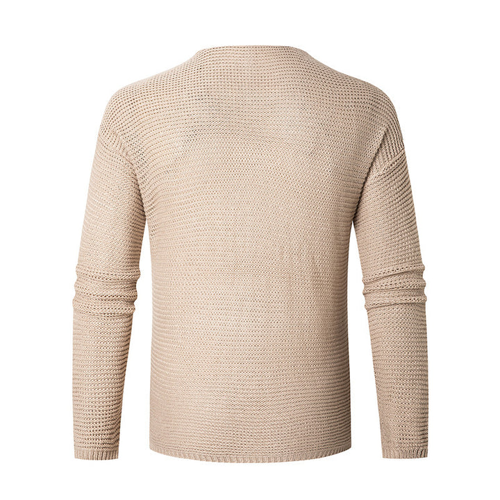 Herren modisches V-Ausschnitt-Strickpullover aus atmungsaktivem Material Drune