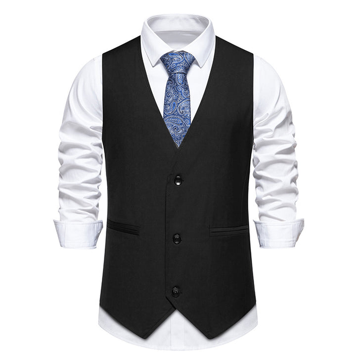 Herren elegante Anzugweste mit modernem Schnitt und praktischen Taschen Drune